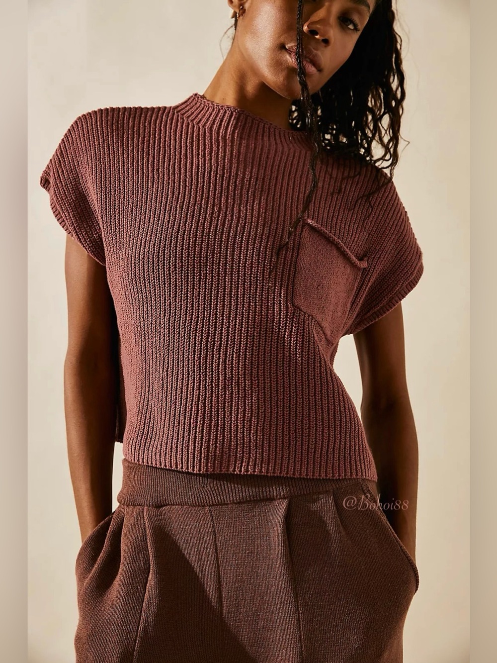 NWT Free People Freya Knit Sweater Set Two Piece